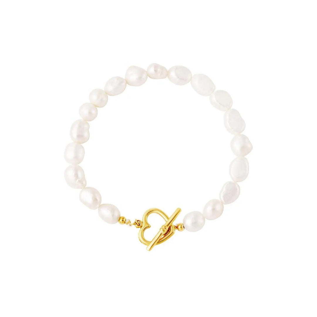 perlen kette damen gold weiss