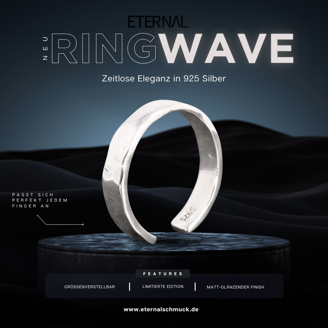 Wave Ring - 925 Silber