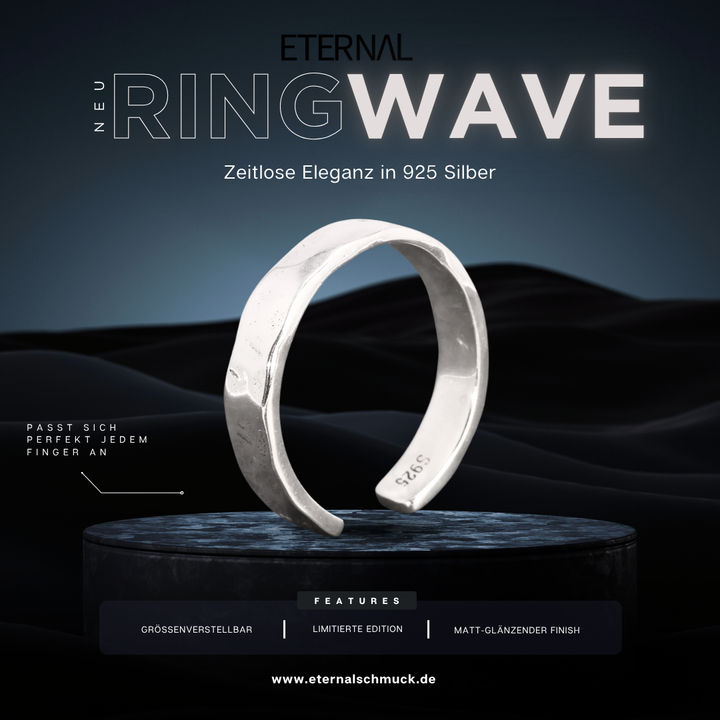 Wave Ring - 925 Silber