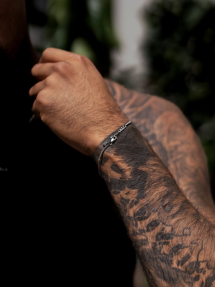 Snake Kettenarmband Silber Herren