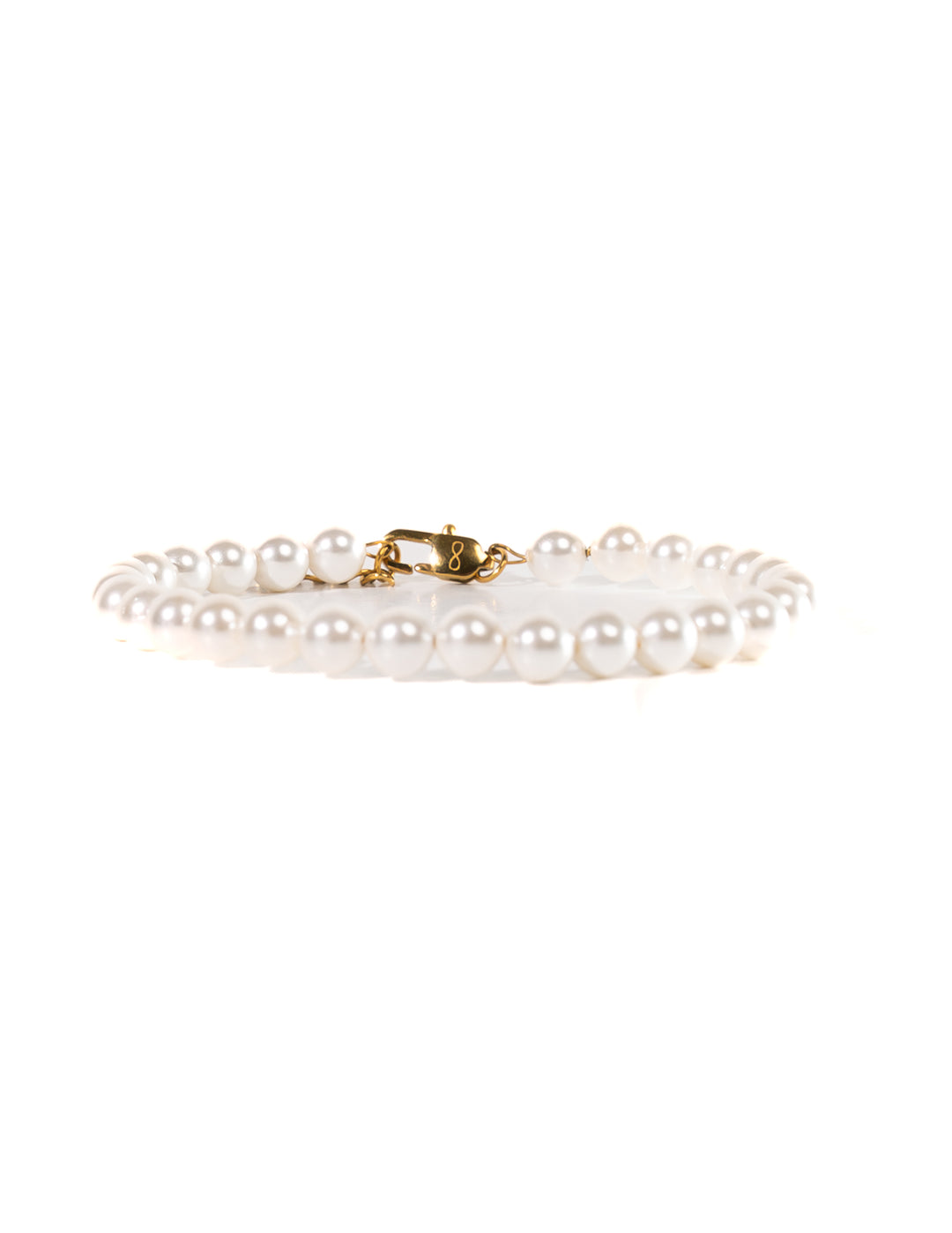 Klassisches Perlenarmband Gold Herren