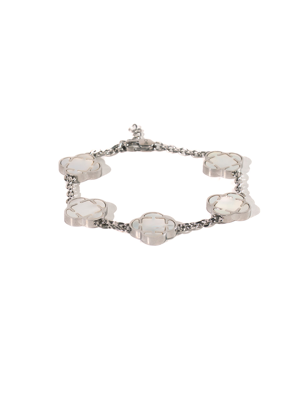 Perlmutt Clover Armband  Silber Herren