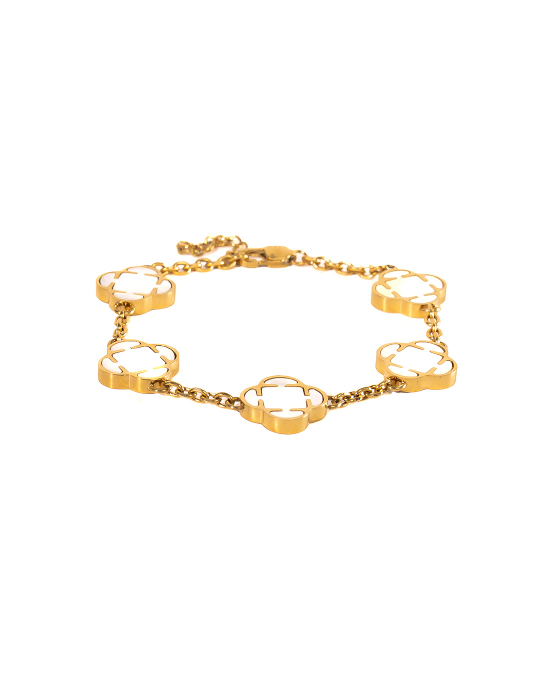 Perlmutt Clover Armband Gold Herren