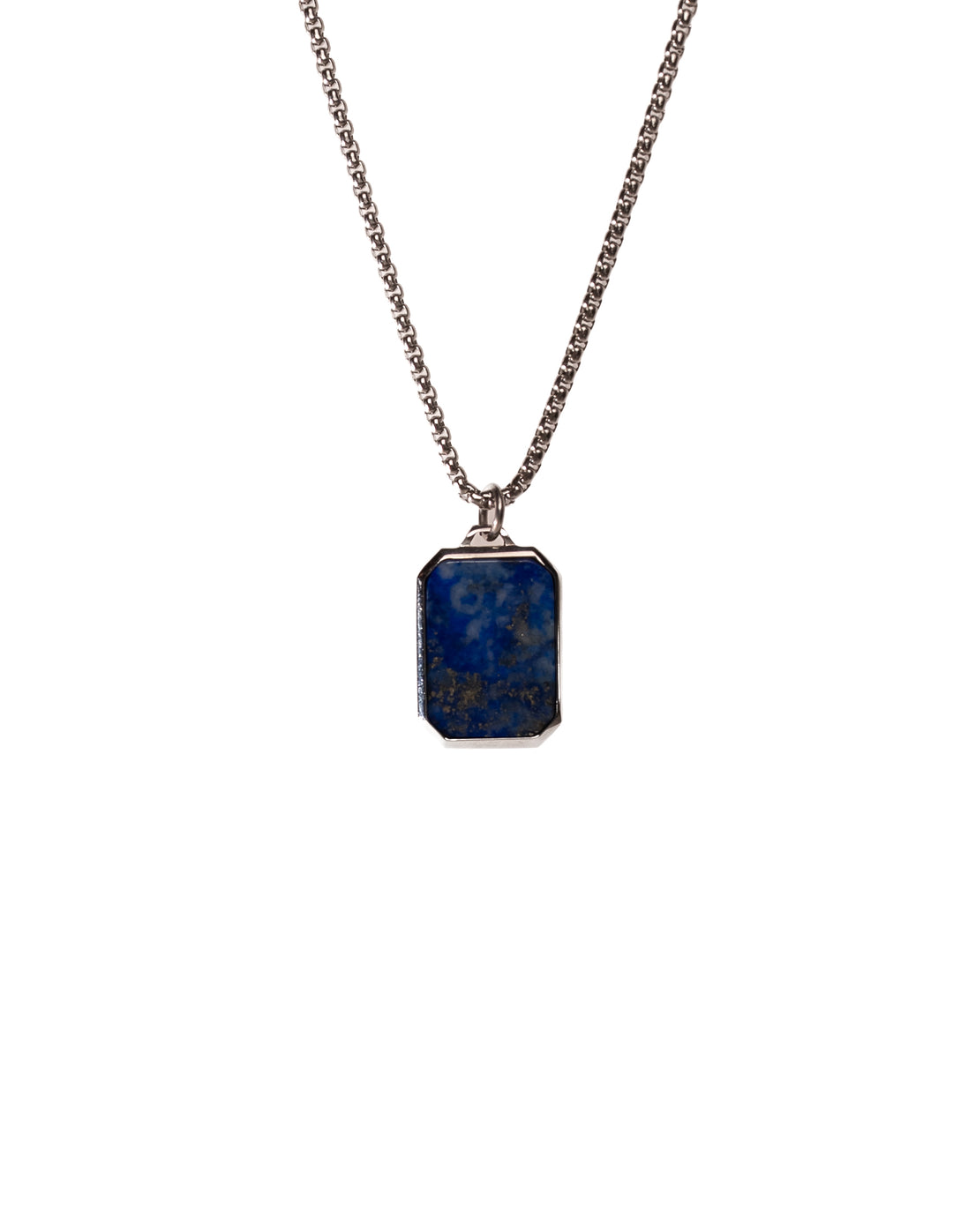 Blaue Lapis Halskette  Silber Herren