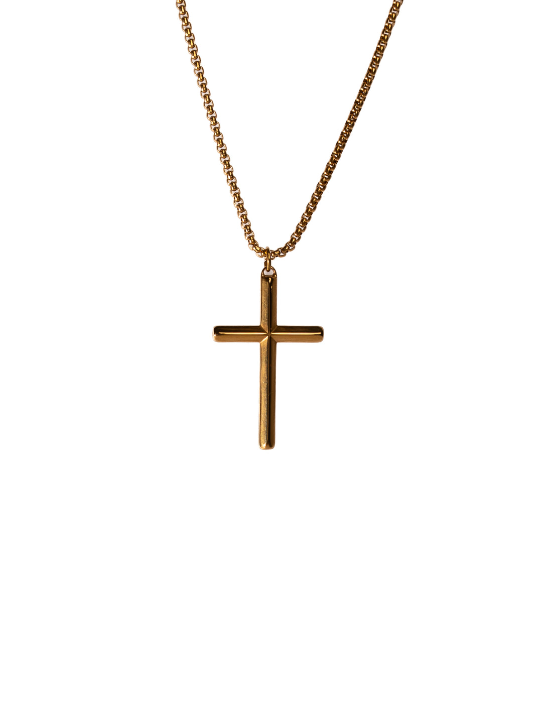 Klassische Kreuz Halskette Gold Herren