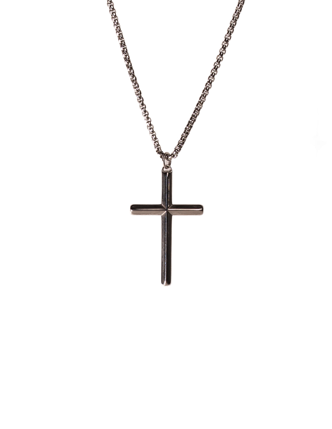 Klassische Kreuz Halskette Silber Herren