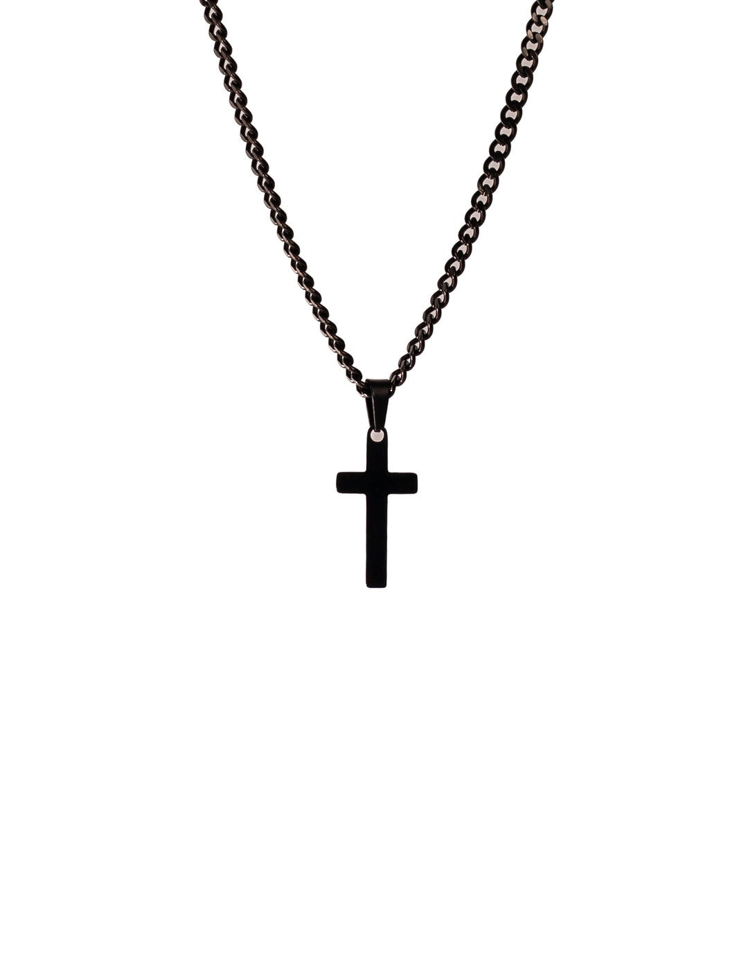 Kreuz Halskette  Schwarz Herren