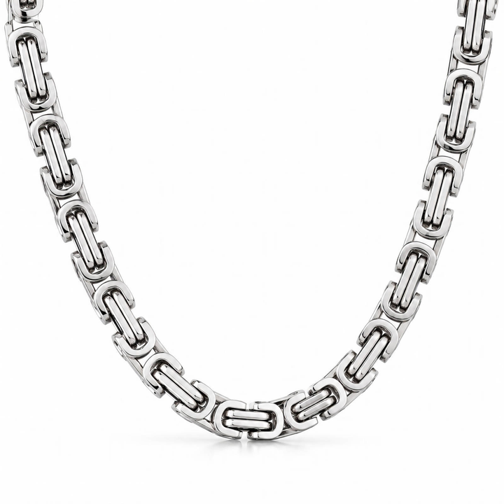 Byzantine Chain Kette 316L Edelstahl von ETERNAL – Detailansicht Gliedermuster Freisteller