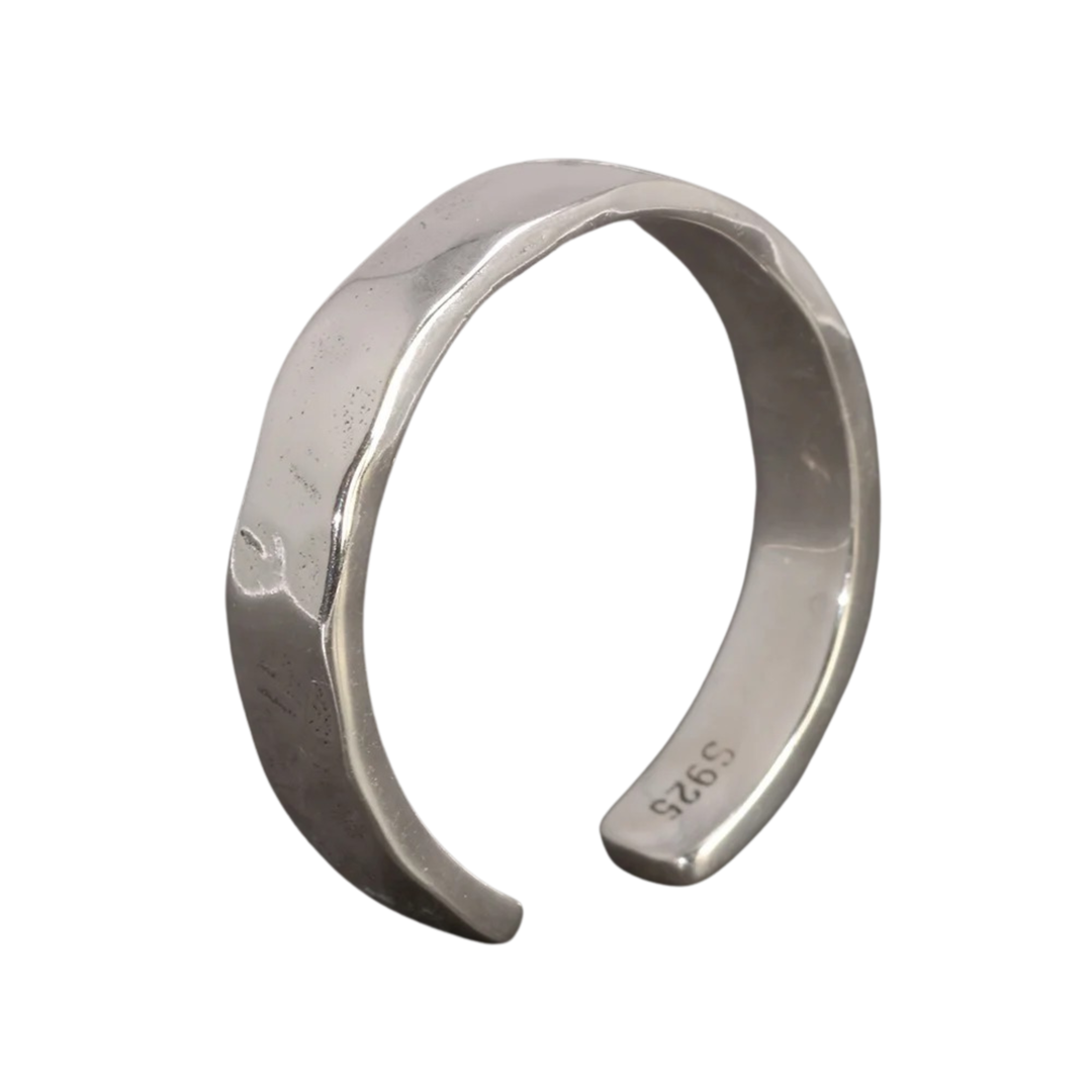 Verstellbarer Silberring Herren