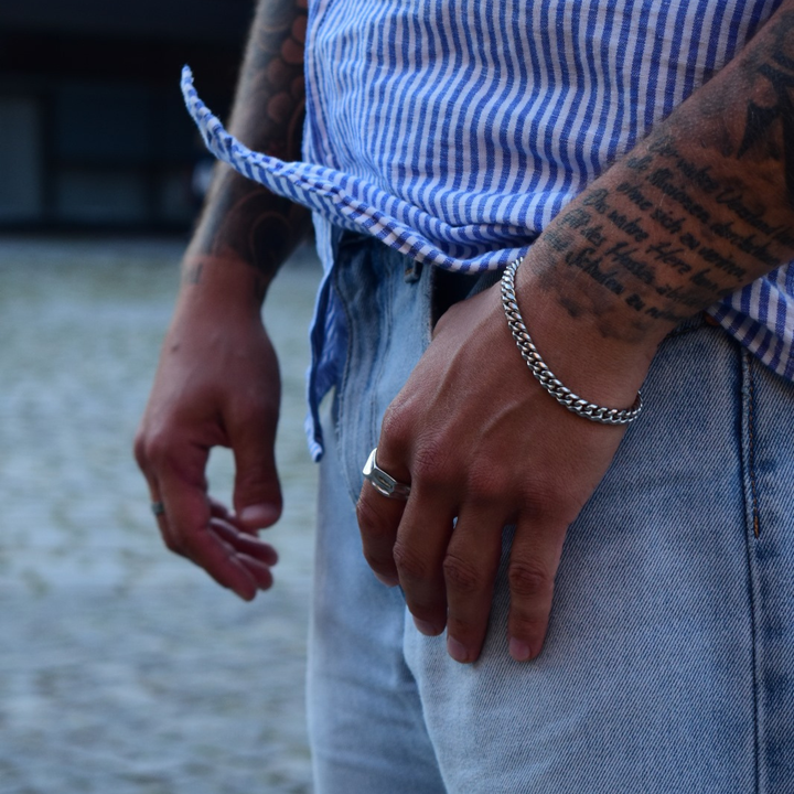 Cuban Armband - Silber