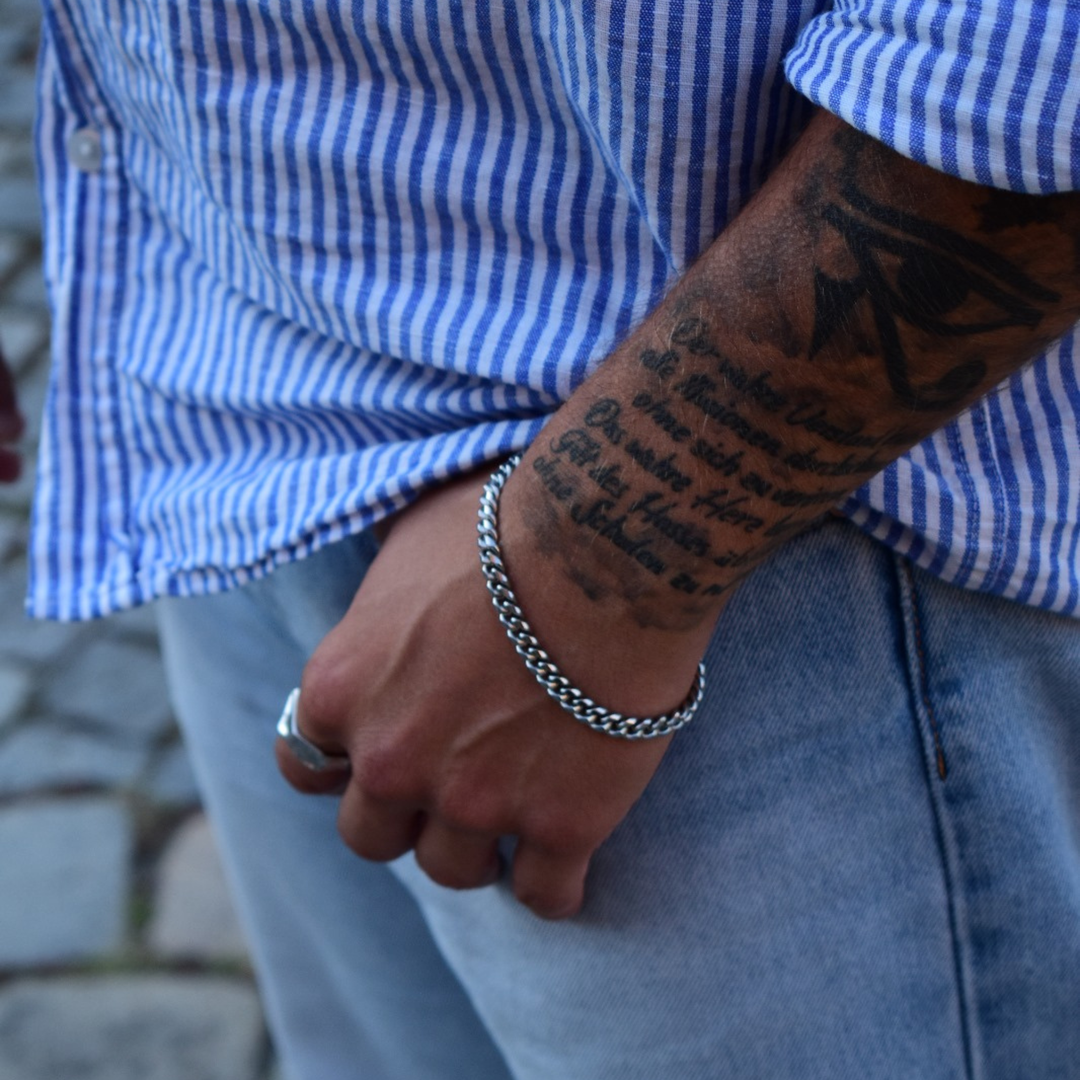 Cuban Armband - Silber