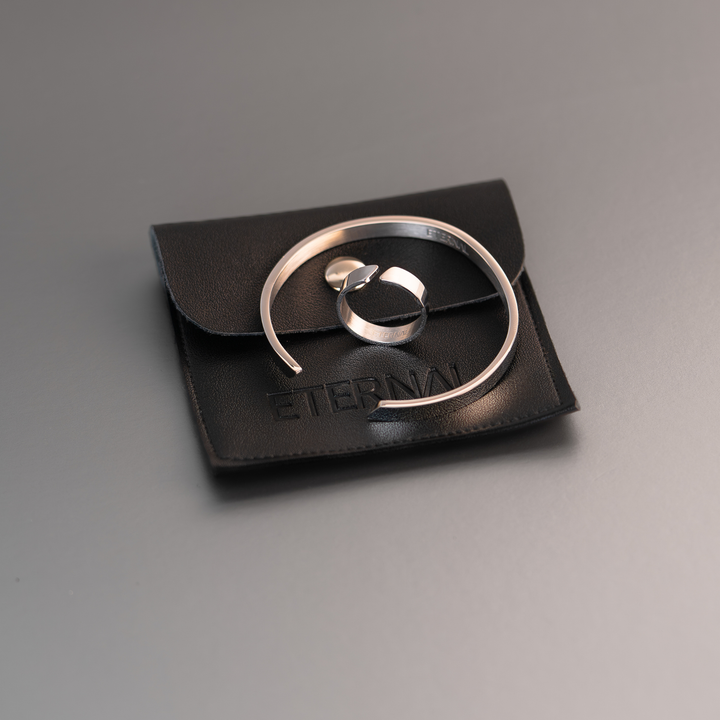 Armband & Ring Set Silber Herren