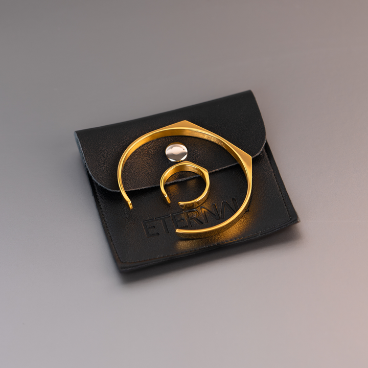 Siegelarmband & Ring Set Gold Herren