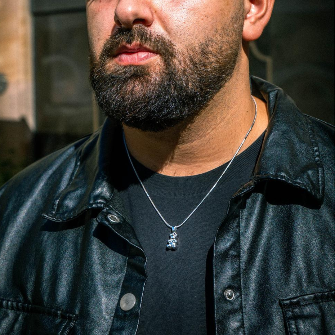 Halskette Bärchen Herren Silber