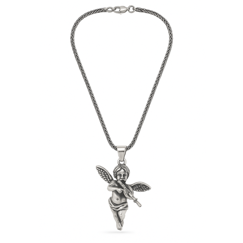 Amors Rache Halskette aus 925 Sterlingsilber mit symbolischem Anhänger für Herren