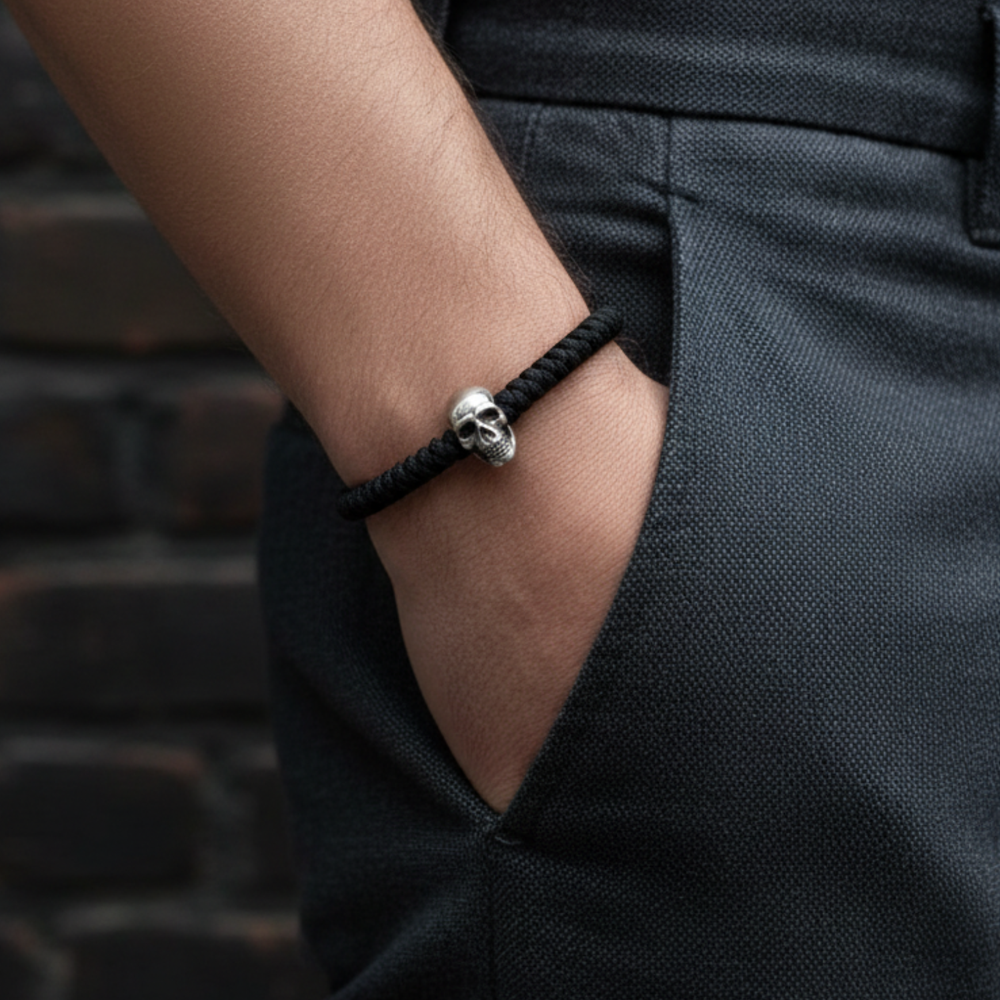 Schädel armband 999 silber herren