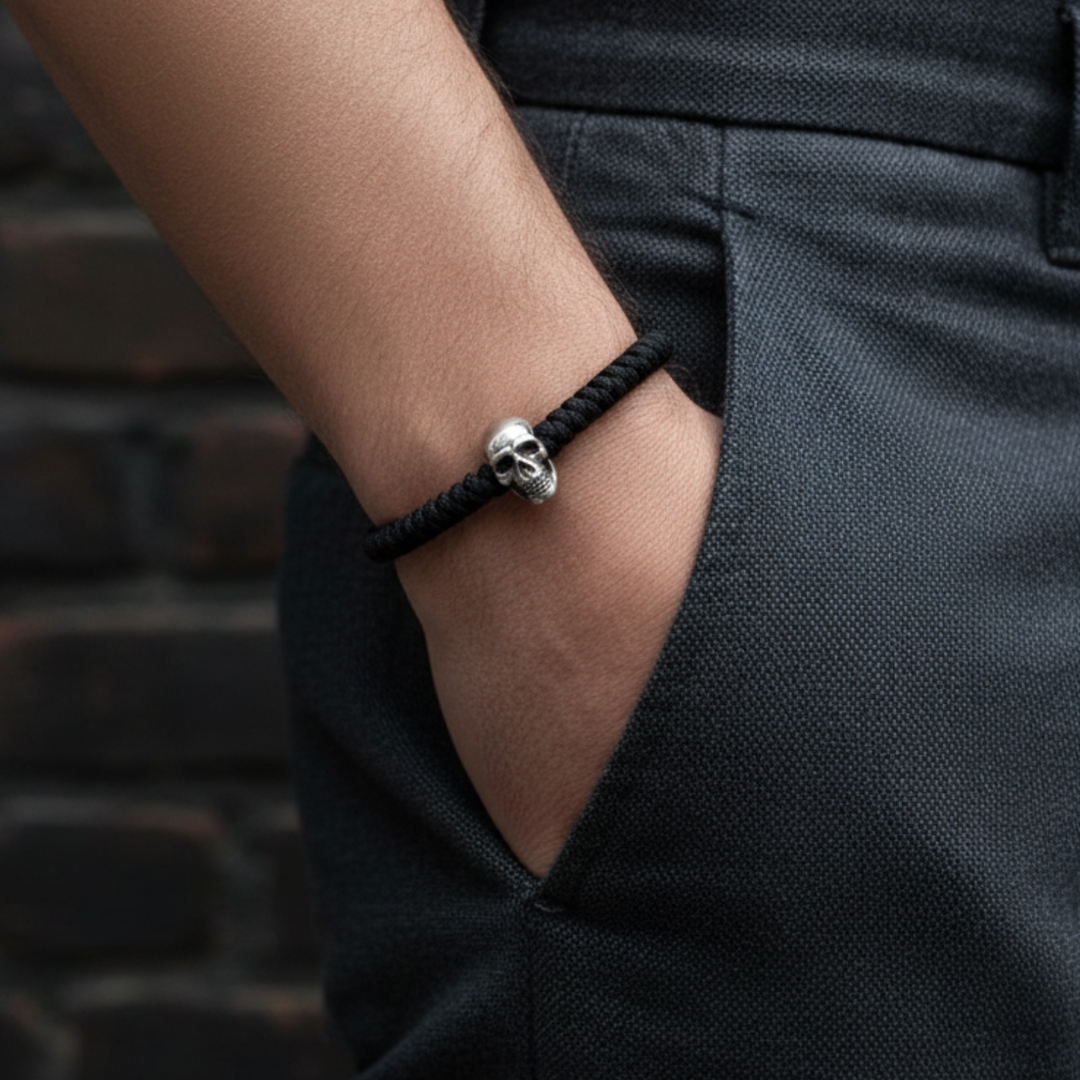 Schädel armband 999 silber herren