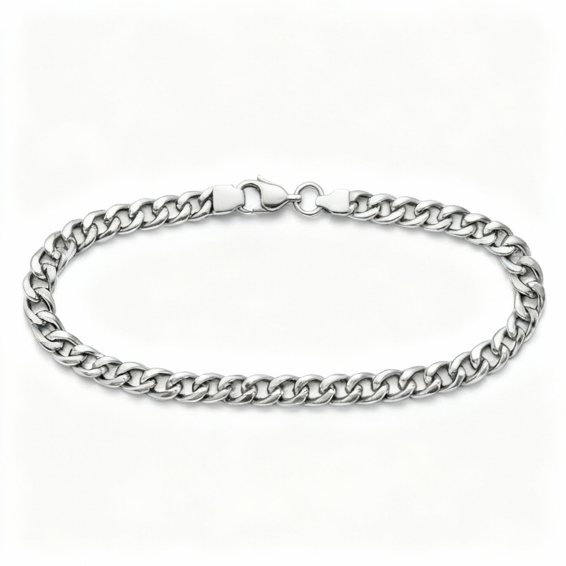 Cuban Armband herren silber