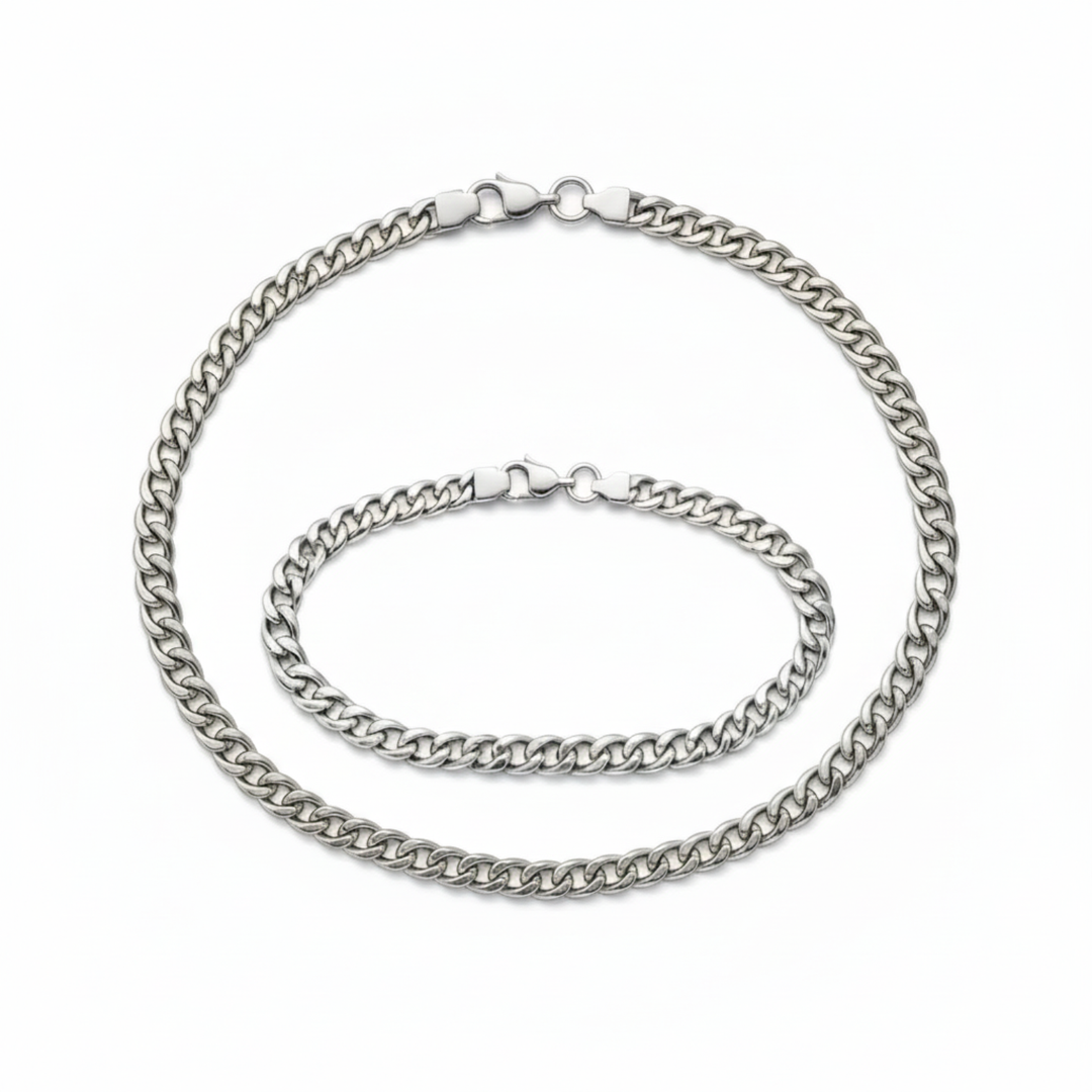 Cuban Halskette Armband set