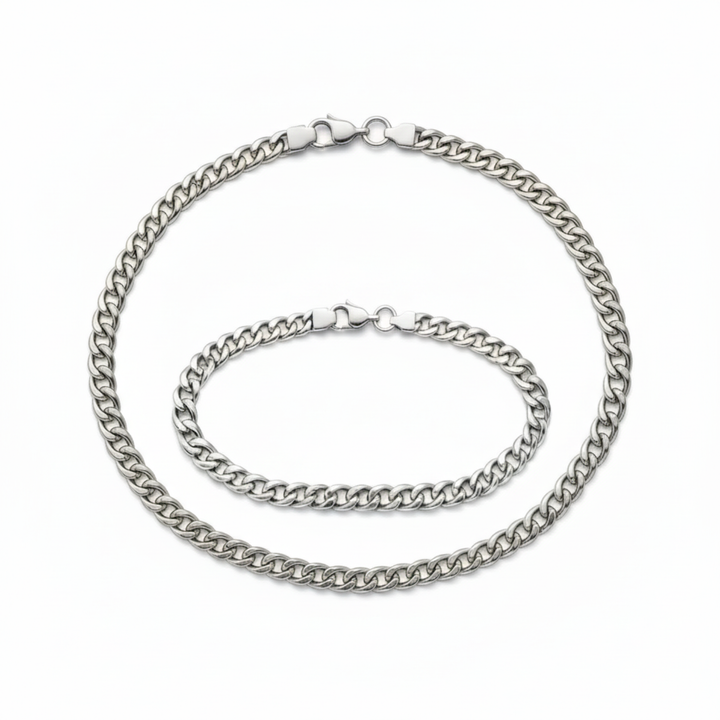 Cuban Halskette Armband set