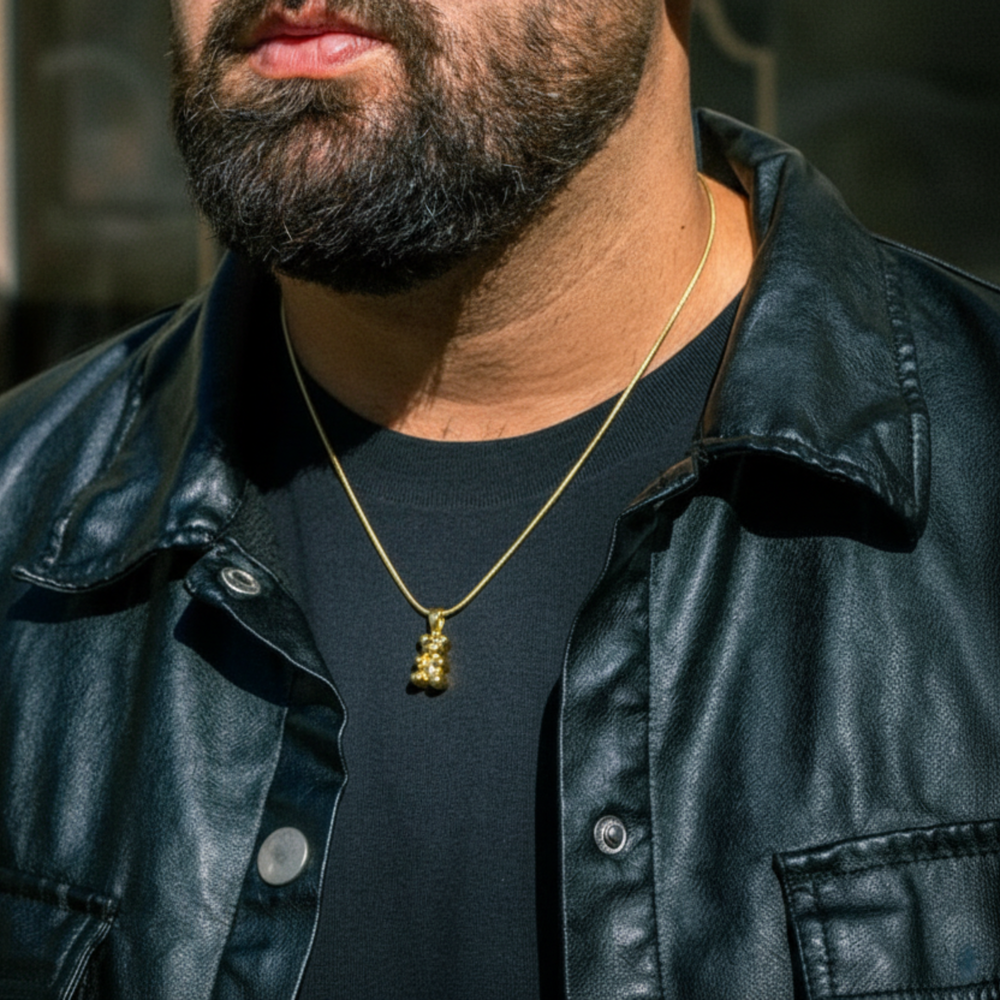 bärchen halskette gold herren