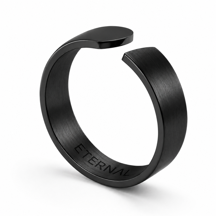 Verstellbarer Ring Schwarz