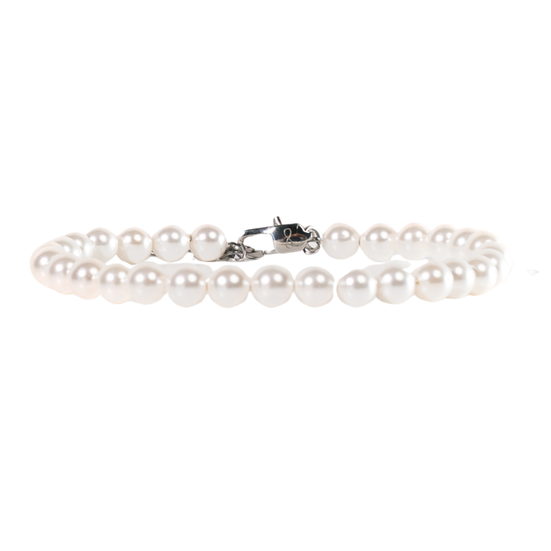 herren perlen armband weiß geschenk