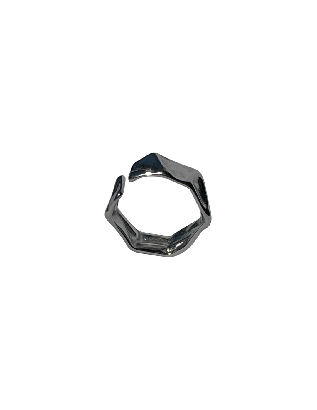 ring gehämmert herren silber