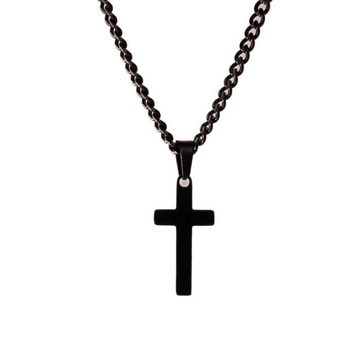 Kreuz Halskette – Schwarz