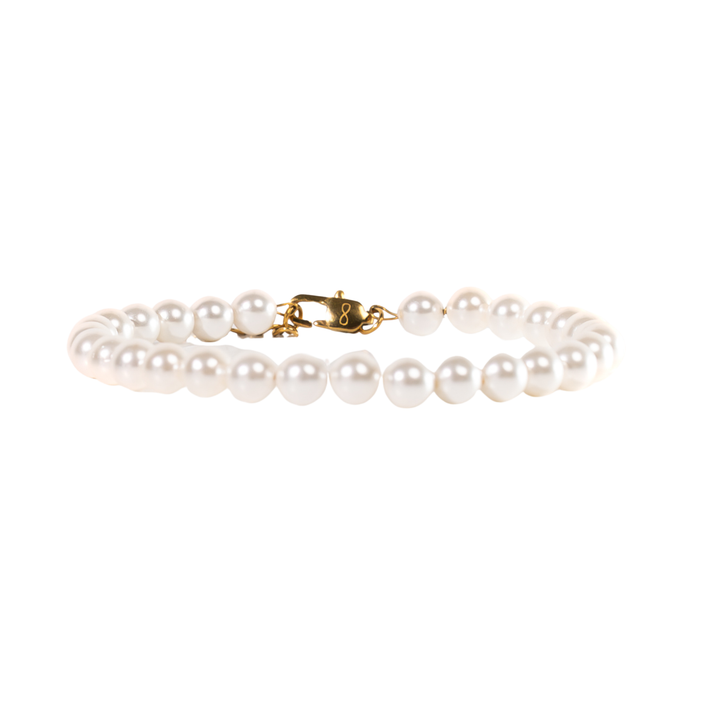 Klassisches Perlenarmband – Gold