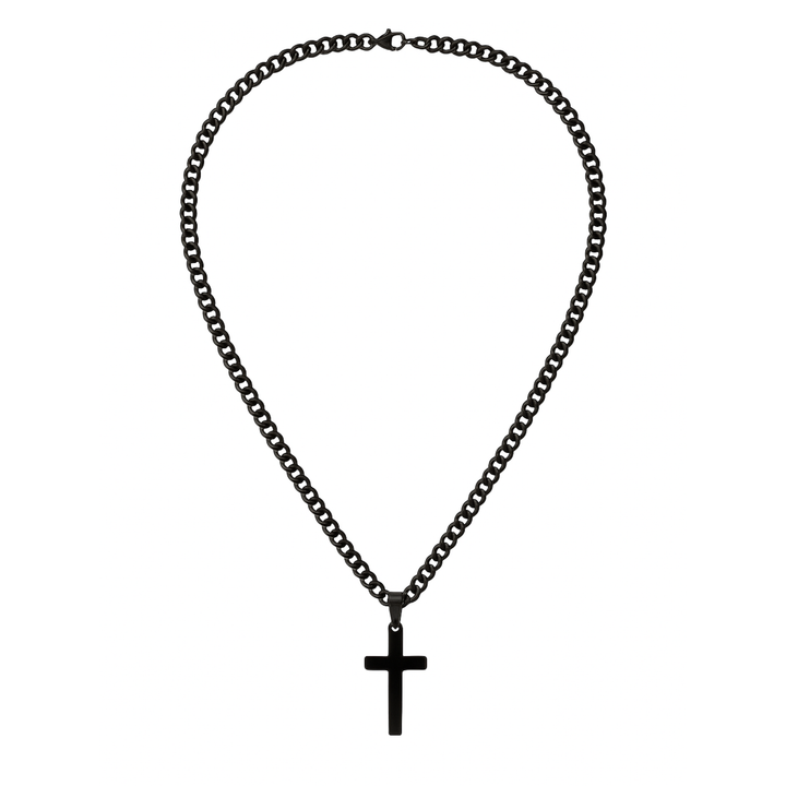 Kreuz Halskette – Schwarz