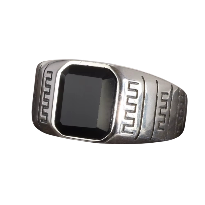 Onyx Ring - 925 Silber