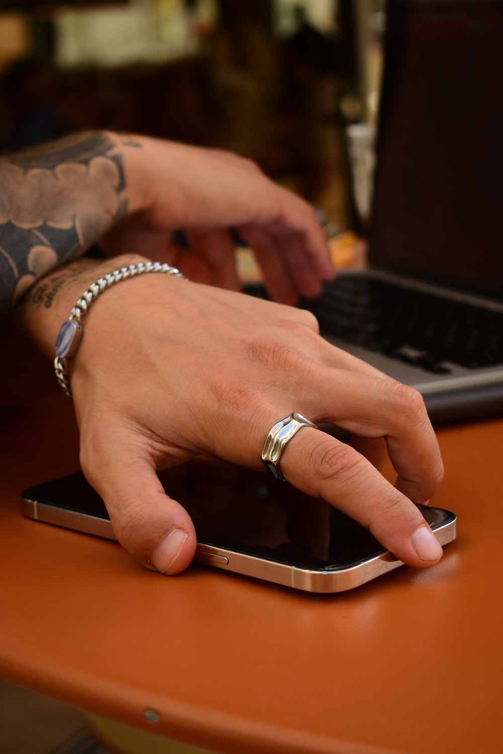Ring Herren Silber Edelstahl 