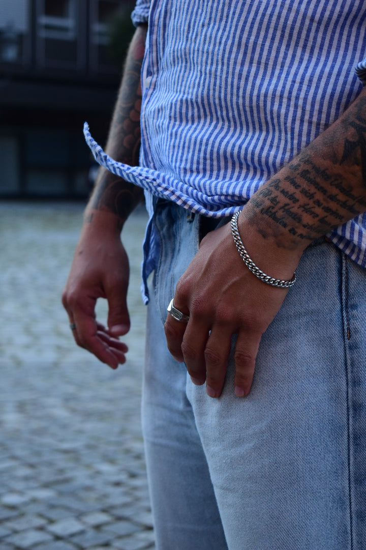 Ring Herren Silber Edelstahl 