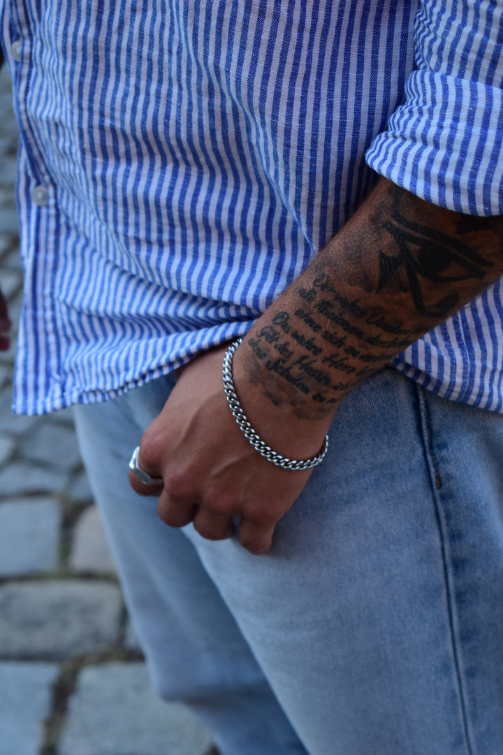 Cuban link Herren Armband Silber 