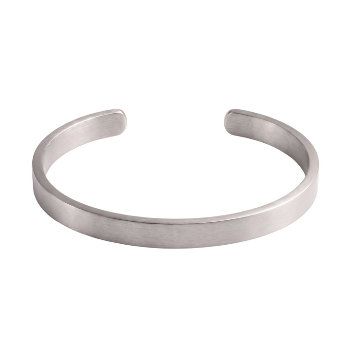 armreif herren edelstahl silber verstellbar