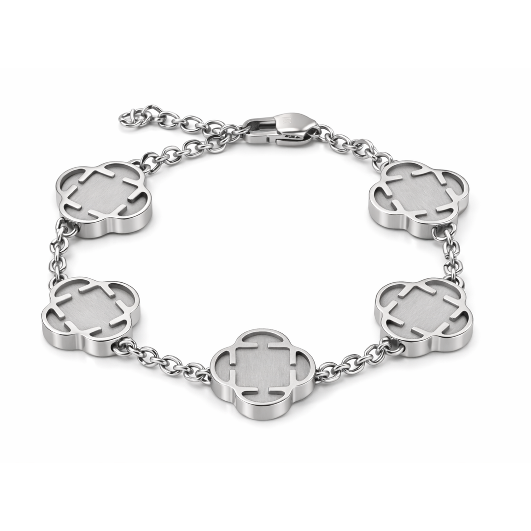 Cloverarmband herren silber