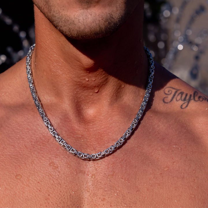 Byzantine Chain Kette – 316L Edelstahl - Silber