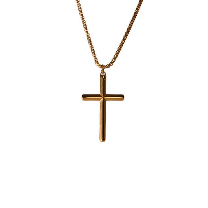 Klassische Kreuz Halskette – Gold