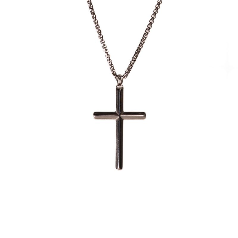 Klassische Kreuz Halskette – Silber